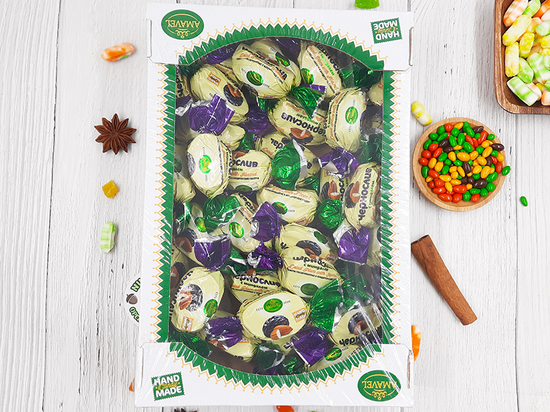 Конфеты "чернослив с миндалем" глазированные