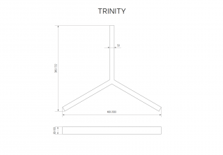 Y-образный LED-светильник TRINITY-400