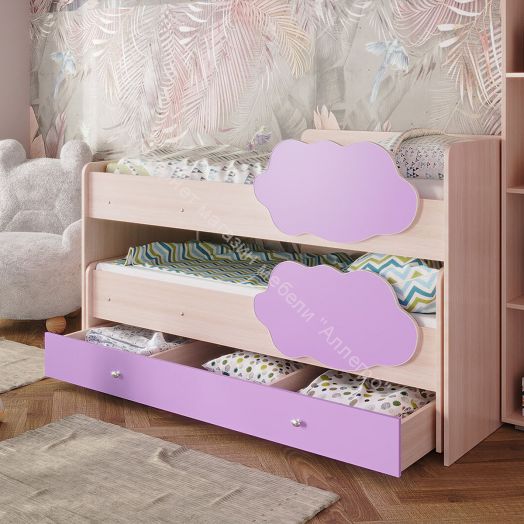 Ящик для кровати Соник, млечный дуб/ирис