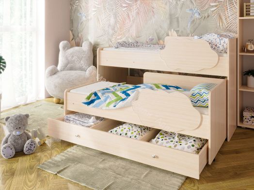 Ящик для кровати Соник, млечный дуб