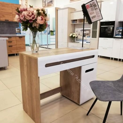 Стол туалетный "Наоми" СТ-04 Белый глянец/Дуб каньон