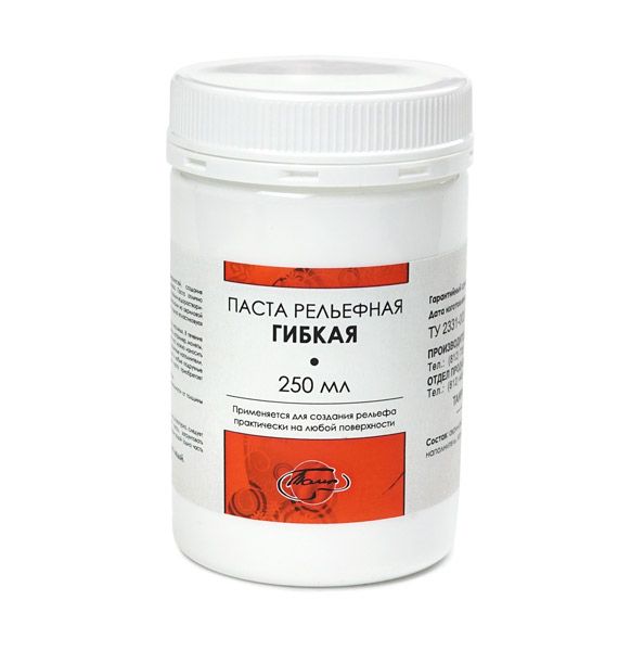 Паста акриловая, рельефная, Гибкая, Таир, 250 мл