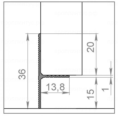 Плинтус тавр строительный чёрный без подсветки