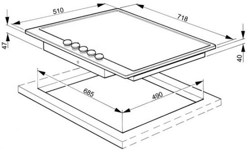 Варочная поверхность Smeg P875PO