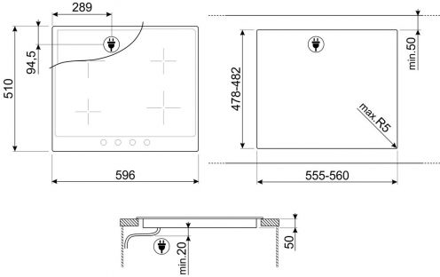 Варочная поверхность Smeg SI764POM