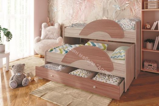 Лестница для кроватей "Радуга" (Матрешка), "Соник" ясень шимо светлый/тёмный