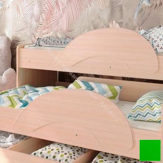 Комплект бортиков для кровати "Радуга" (Матрешка) 190 (2 шт.) лайм