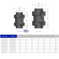 Обратный клапан пружинный ПВХ EFFAST CDRCVD с уплотнением EPDM