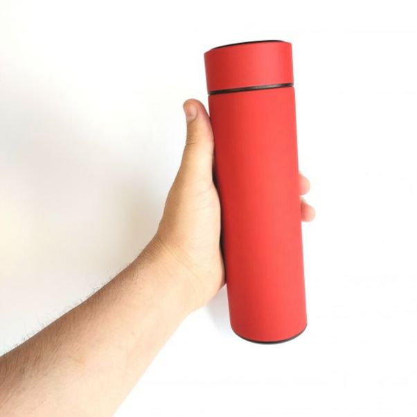 Термос Confident Soft Led красный