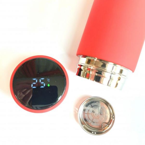 Термос Confident Soft Led красный