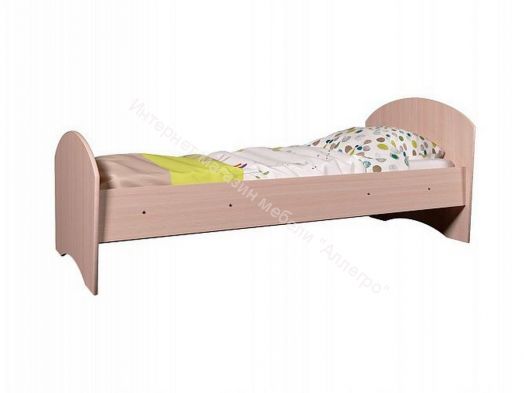 Кровать Мозаика 800*1900 на щитах (без ящиков, без бортиков), млечный дуб