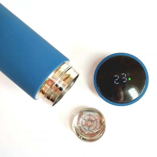 Термос Confident Soft Led синий