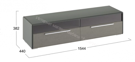 Тумба для ТВ «Наоми»» (Фон серый/Джут)