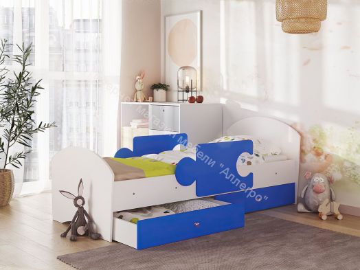 Комплект бортиков для кроватей "Мозаика", "Тетрис", синий, 2 шт.