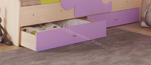 Ящики для кроватей "Мозаика", "Тетрис", "Мая", "Умка", "Сафари" (2 шт. в комплекте), Млечный дуб/Ирис