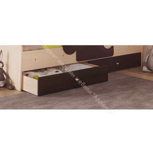 Ящики для кроватей "Мозаика", "Тетрис", "Мая", "Умка", "Сафари" (2 шт. в комплекте), Млечный дуб/Венге