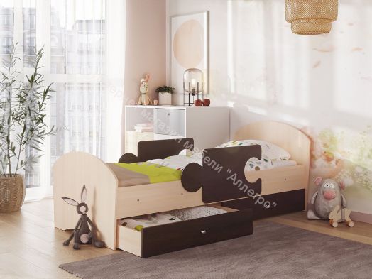 Ящики для кроватей "Мозаика", "Тетрис", "Мая", "Умка", "Сафари" (2 шт. в комплекте), Млечный дуб/Венге