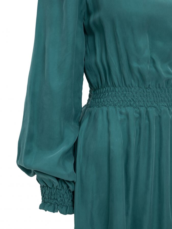 Платье Verde из купры изумруд