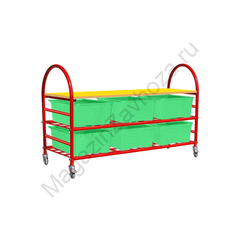 СТЕЛЛАЖНАЯ ВЫДВИЖНАЯ СИСТЕМА ХРАНЕНИЯ 4 - 6 КОНТЕЙНЕРОВ (ГОРИЗОНТАЛЬНО)