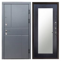 Входная дверь Termo-door Вертикаль Grey Зеркало Триумф венге