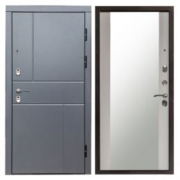 Входная дверь Termo-door Вертикаль Grey Зеркало Лиственница