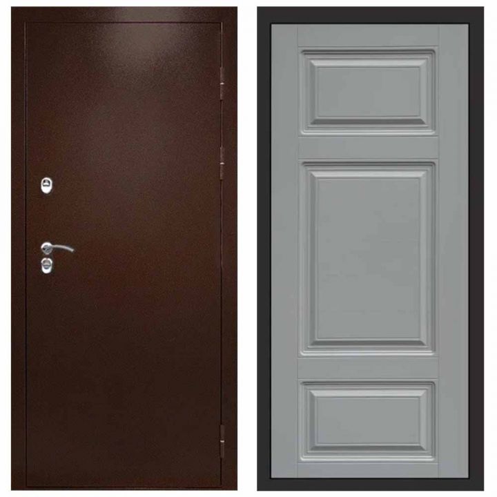 Входная дверь Termo-door Техно Медь Лион Грей Софт