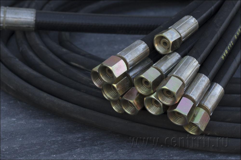 Рукав РВД 8-350атм-450мм (М16*1.5) (прямой) (ключ 19)