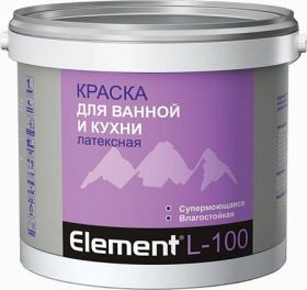 Краска для Ванной и Кухни Латексная Element L-100 10л Белая Alpa Супермоющаяся