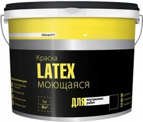 Краска Моющаяся Element SE Latex 2л Белая Alpa для Внутренних Работ