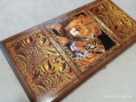 Нарды цветные, малые Лев и Тигр