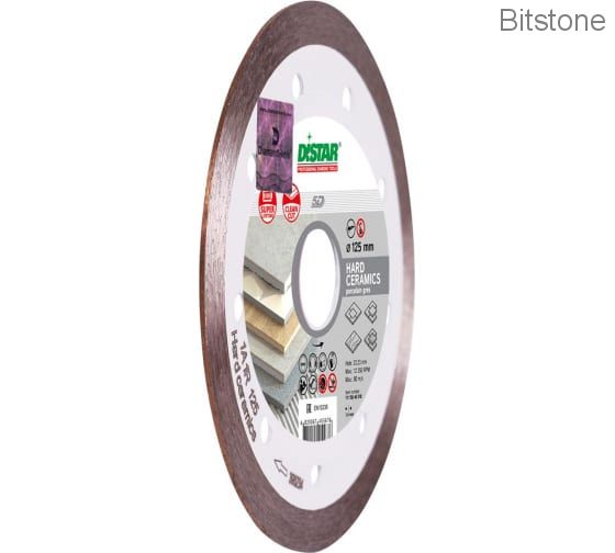 Диск алмазный сплошной DiStar Hard ceramics (керамогранит, керамик) 125мм/22,2 (11115048010)