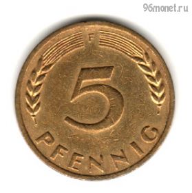 ФРГ 5 пфеннигов 1949 F