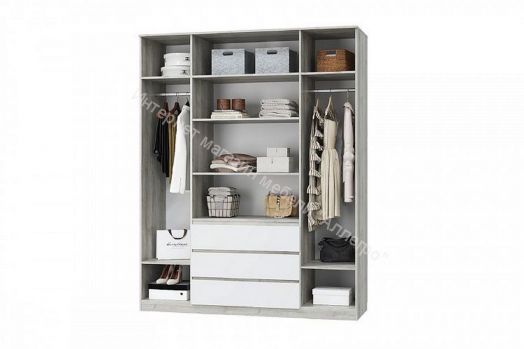 Спальня Лори, набор №ДС-1, дуб серый/белый