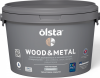 Краска по Дереву и Металлу Olsta Wood & Metal 0.9л с Антисептиком / Ольста Вуд & Митэл