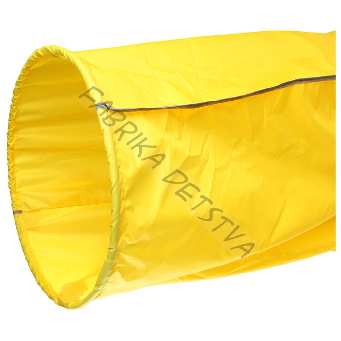 Тоннель для эстафет, длина 3,5 м, 2 обруча d=75 см, цвет жёлтый