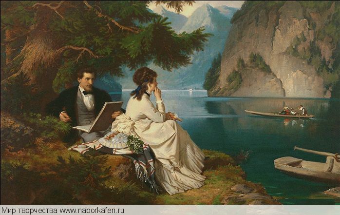 Набор для вышивания "565 Fine paintings leasure time by the Konigssee berchtesgadener land Bavaria"