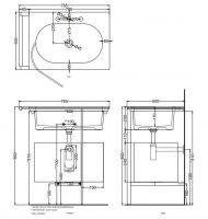 Комплект мебели Cielo Kyros 78х50 схема 6