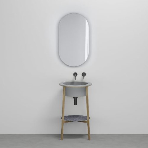 Изображение Раковина на каркасе Cielo Catino Tondo c полкой 50х50