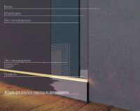 Вставка для скрытого плинтуса из дюрополимера