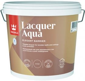 Защитный Лак Tikkurila Euro Lacquer Aqua 2.7л Акриловый, Интерьерный Матовый, Полуглянцевый для Внутренних Работ / Тиккурила Лакер Аква