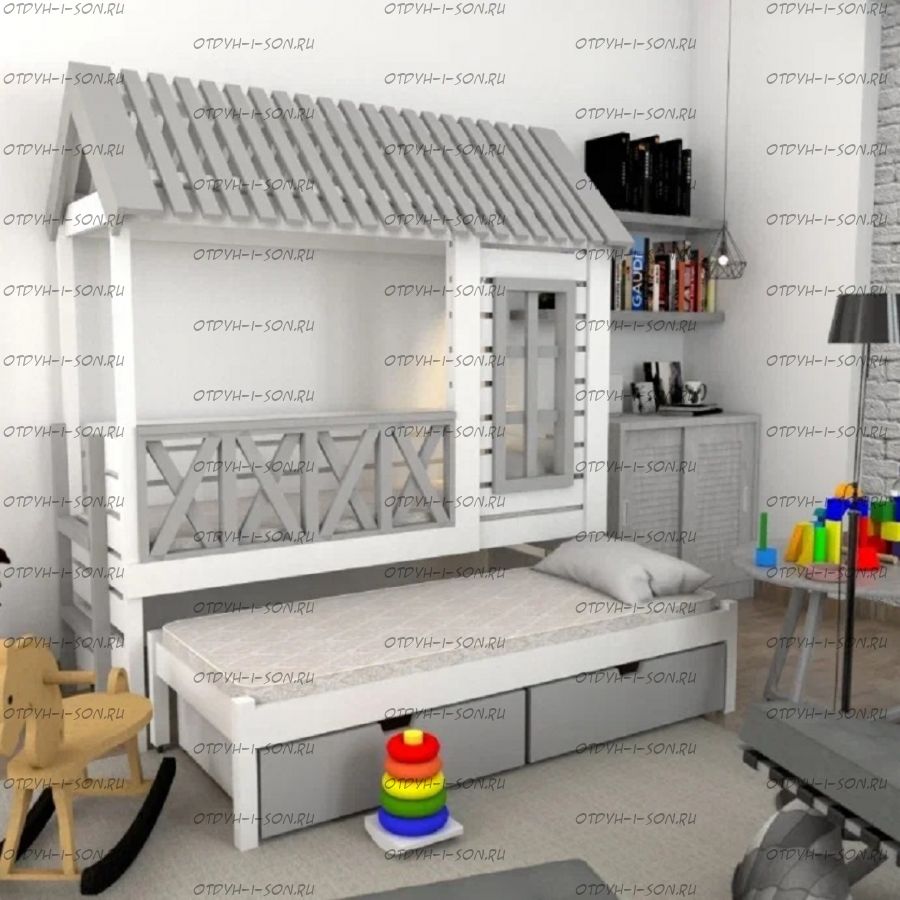 Кровать выкатная домик Simple, любые размеры