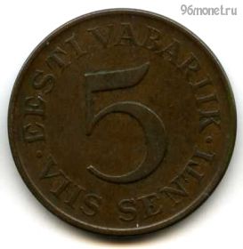 Эстония 5 сентов 1931