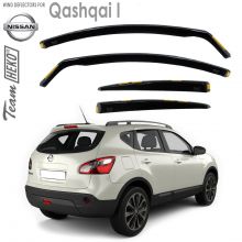 Дефлекторы Nissan Qashqai I  от 2007 - 2014 для дверей вставные Heko (Польша) - 4 шт.