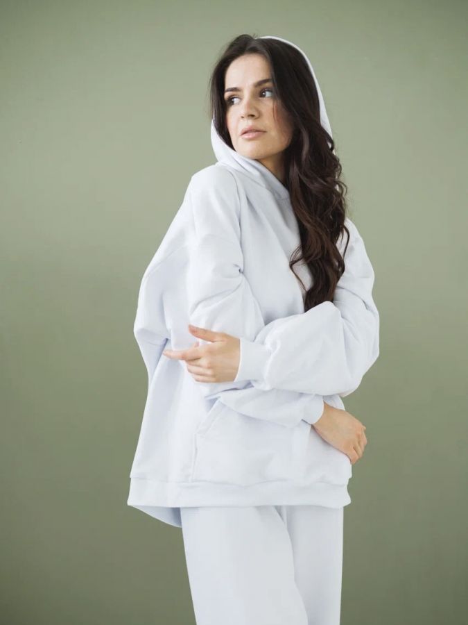 Худи оверсайз белое