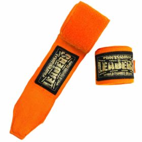 Бинты боксерские Leaders semi elastic 50/50 3.5m оранжевые LSEHW 3.5