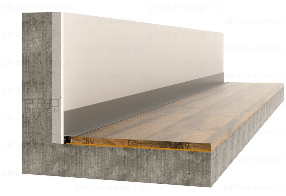 Микроплинтус Pro Design Mini L 601 анодированный