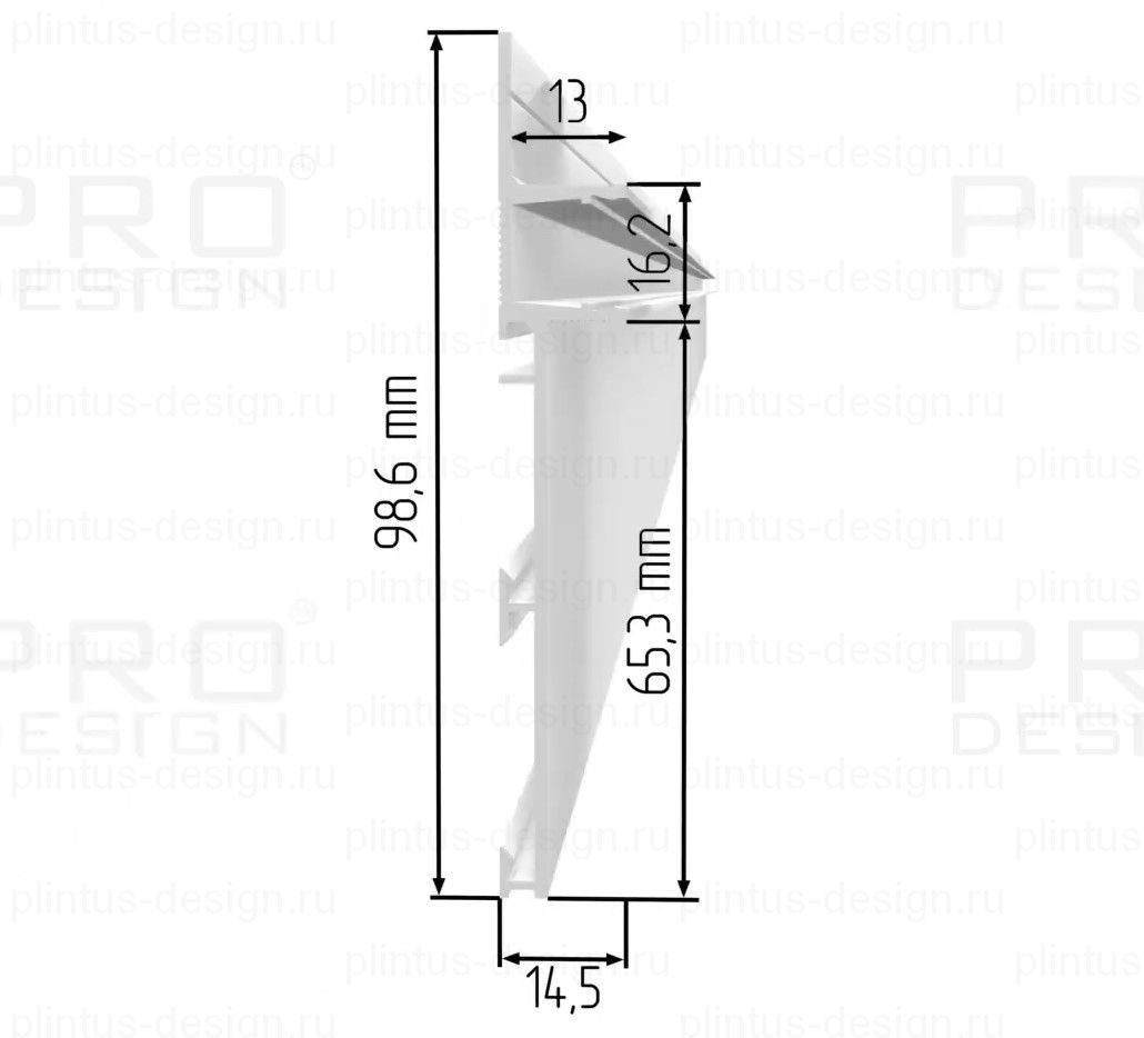 Скрытый плинтус Pro Design Combo 603 Белый