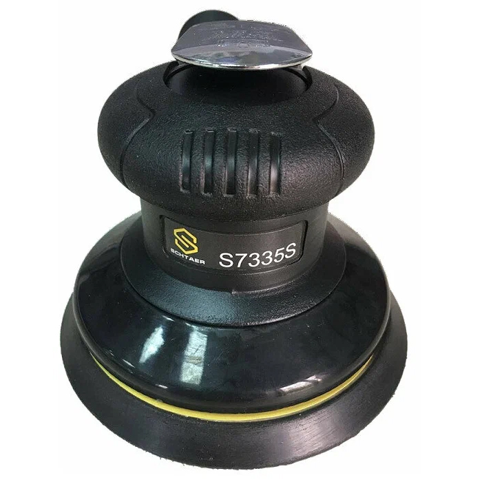 Schtaer S7335S Профессиональная эксцентриковая пневматическая шлифовальная машинка. Ход эксцентрика 5мм. Макс. скорость 10000об./мин. Диаметр опоры 125мм.