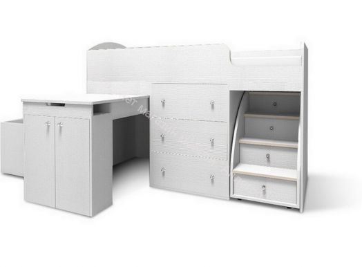 Кровать Малыш 70*160 МАЛЫЙ, Белое дерево