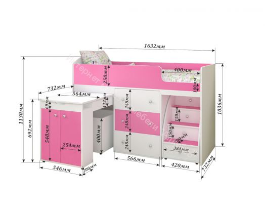 Кровать Малыш 70*160 МАЛЫЙ, Венге/Винтерберг